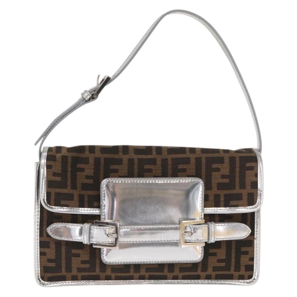Fendi Zucca Shoulder Bag Black